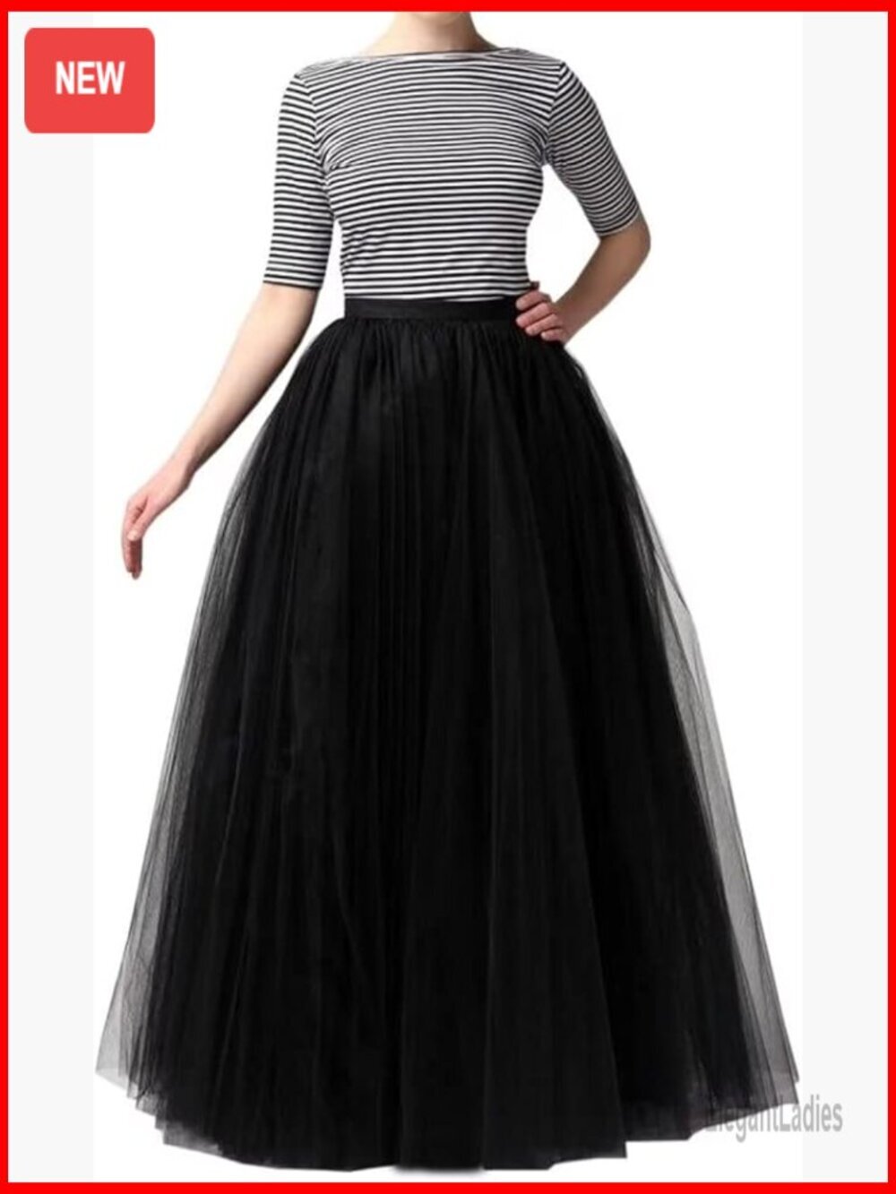 A-Line Maxi Tulle Skirt Floor Length Evening Party Formal Wear